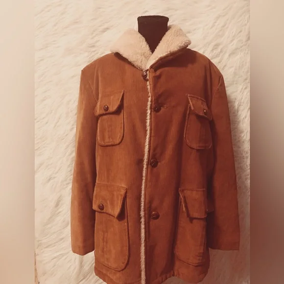 Shanhouse Corduroy Fuzzy Collar Men’s Jacket - Picture 3 of 11